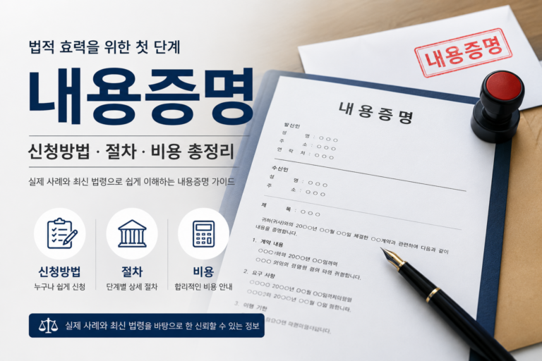 내용증명 신청방법과 절차, 비용 및 작성