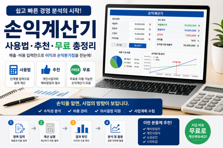 손익계산기 사용법