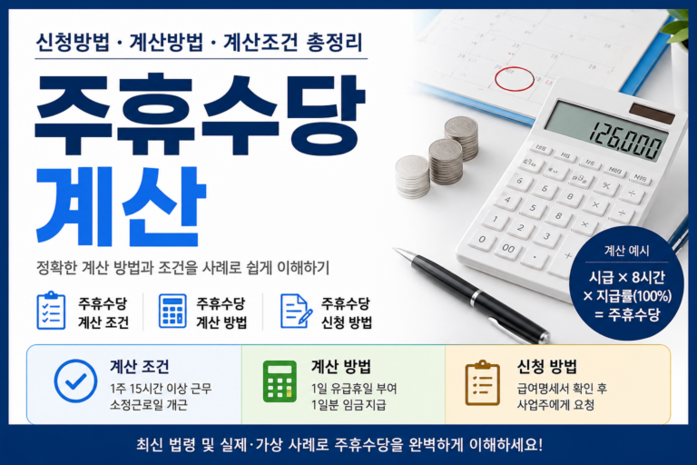 주휴수당 계산 신청 방법